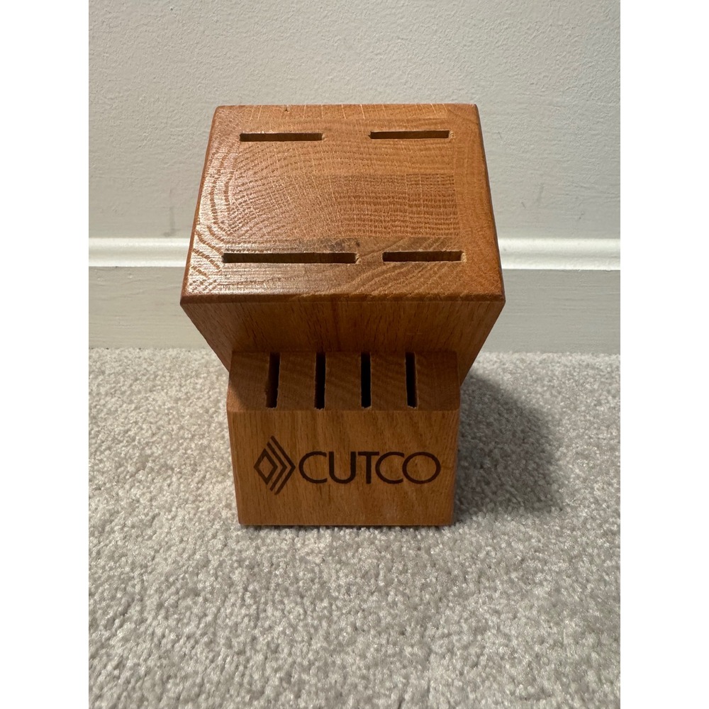 Cutco Wooden Knife Block in Warm Oak Brown